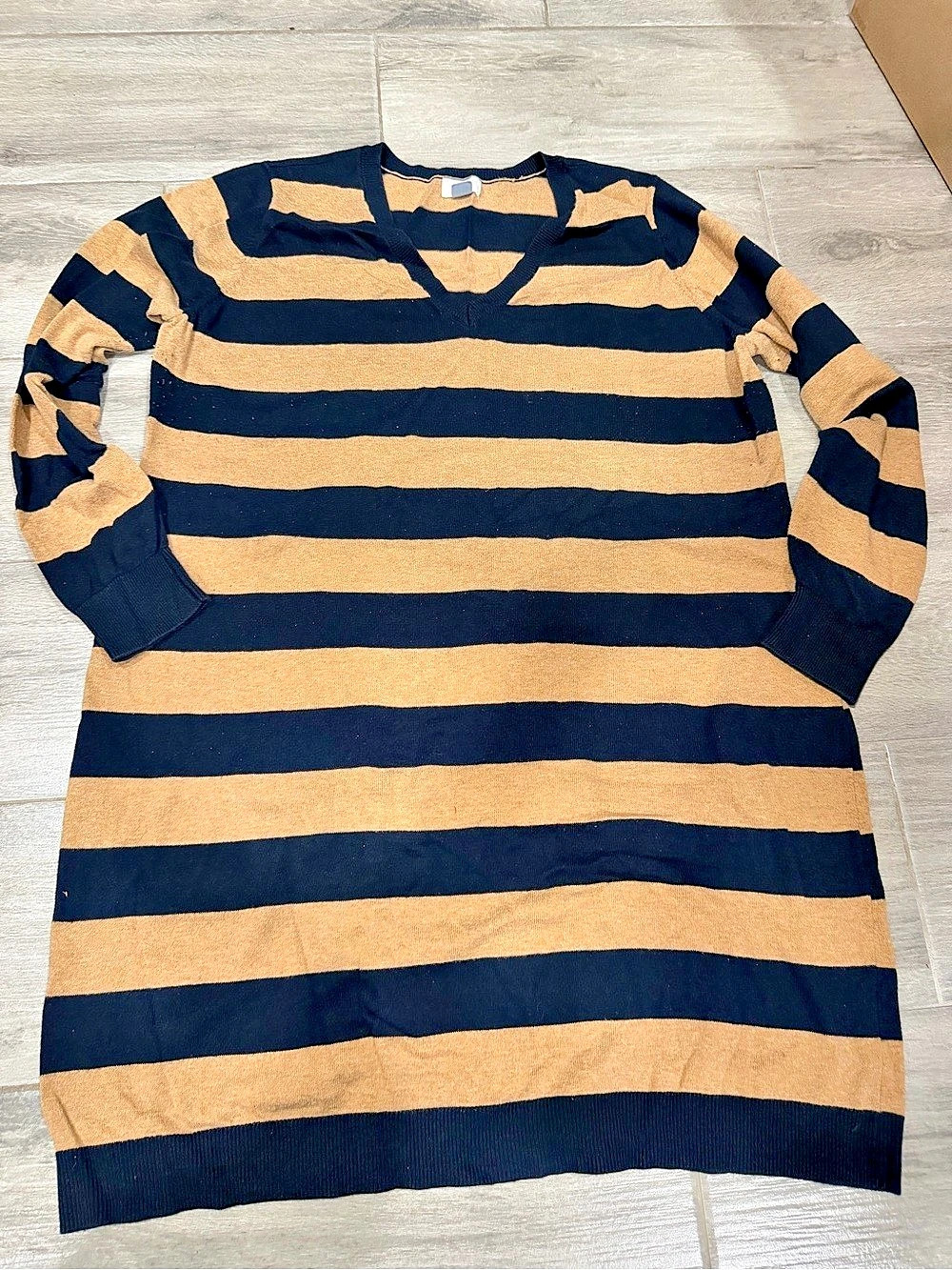 Old Navy Striped Sweater in Brown & Blue Size XXL